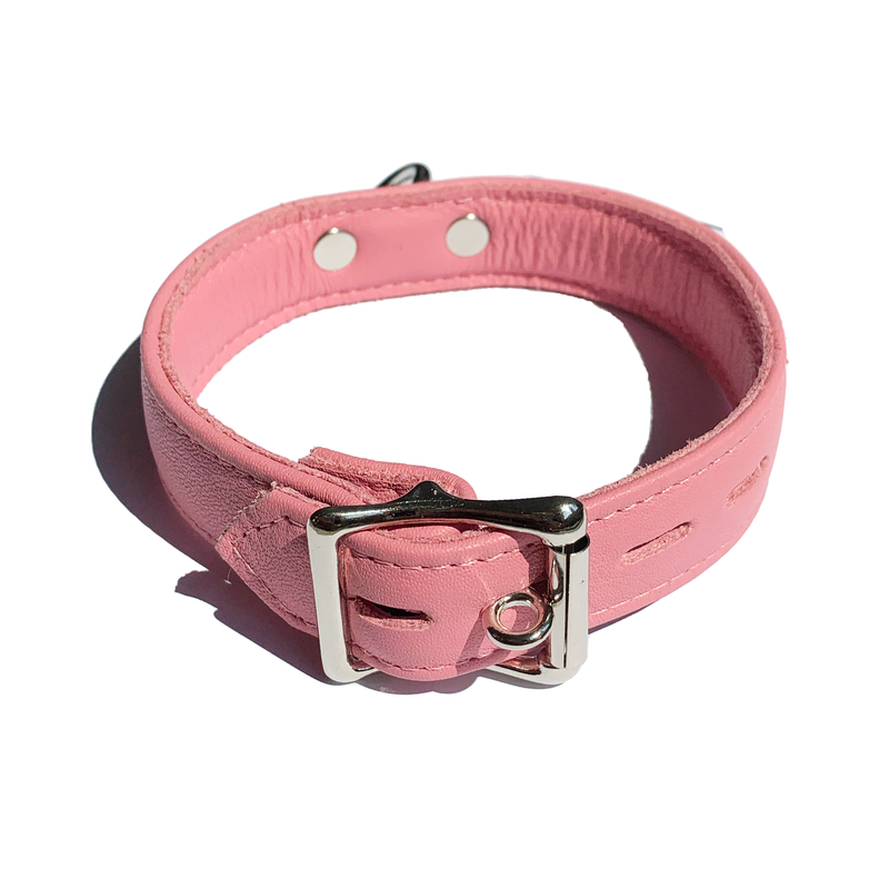 Pink Premium Garment Leather Collar