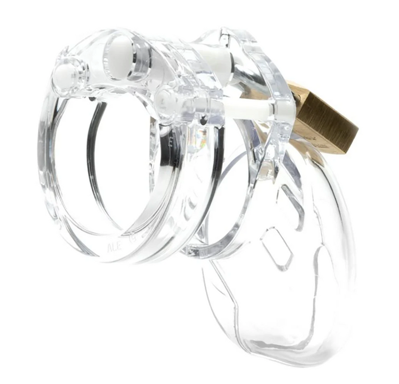 2.5 Inch Locking Male Chastity Device in Clear - CB-6000S