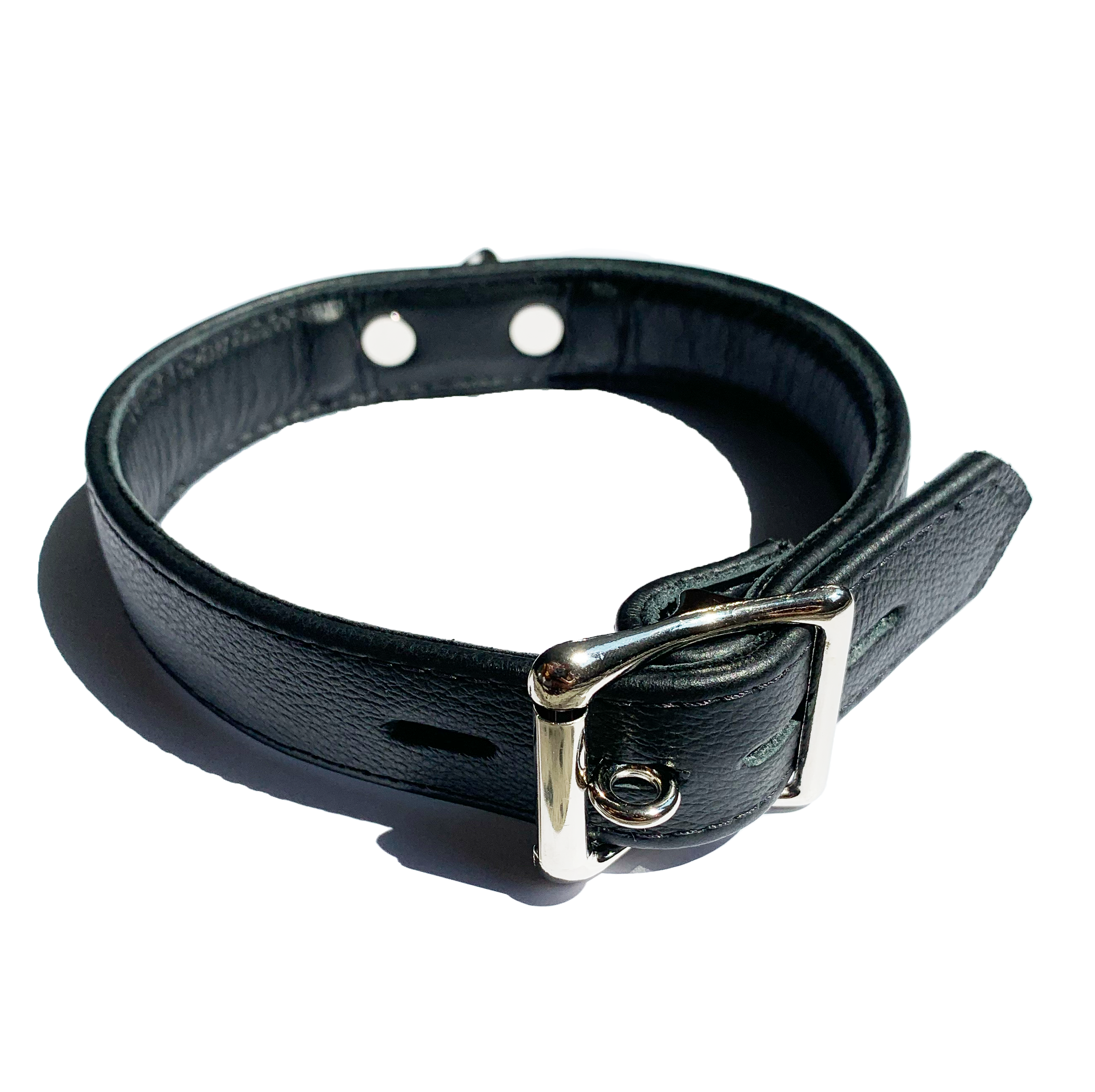 Black Premium Garment Leather Collar