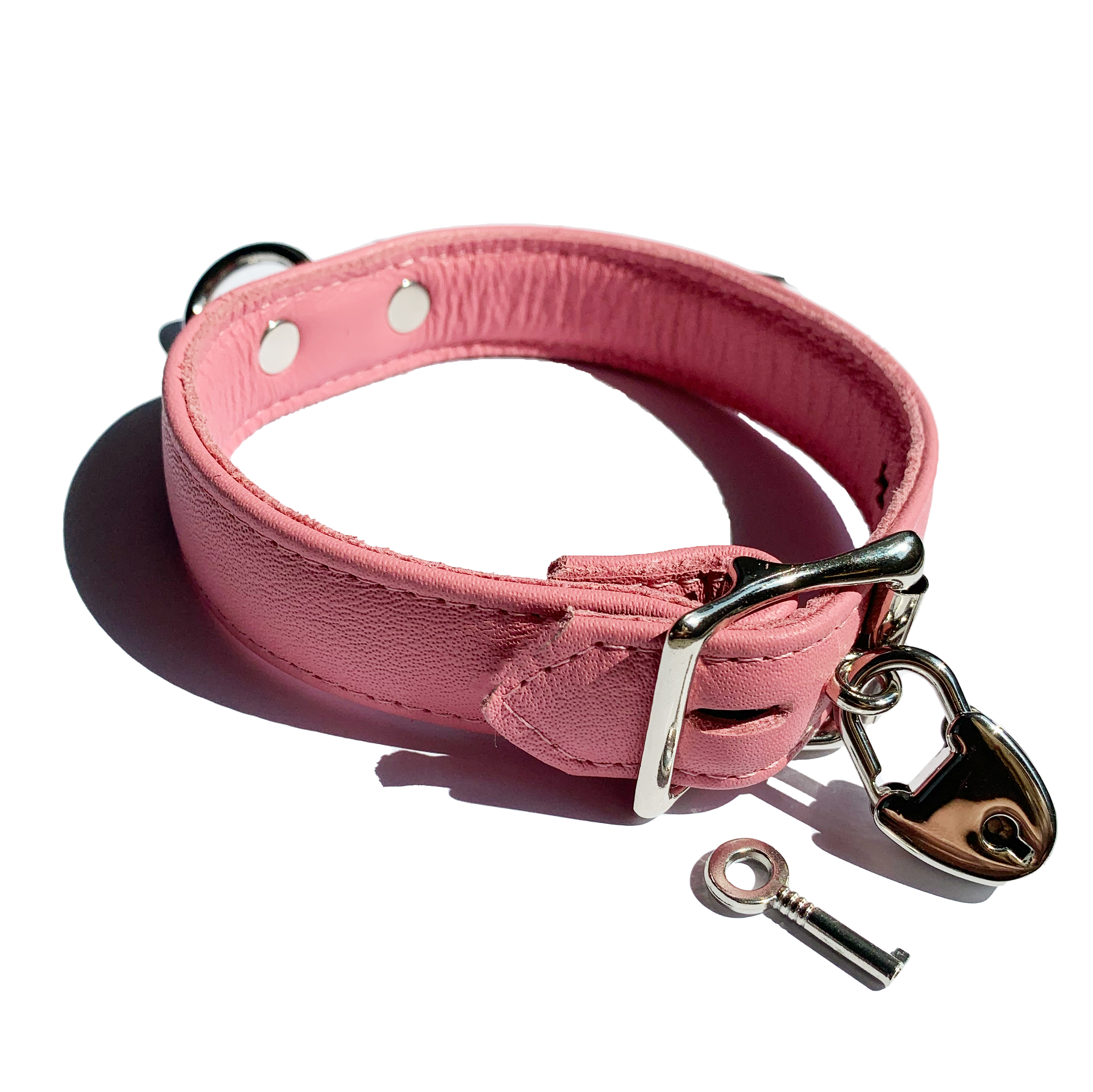 Pink Premium Garment Leather Collar